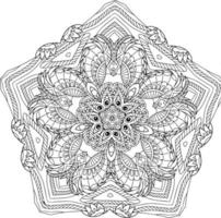 mandala abstracto para colorear libro vector