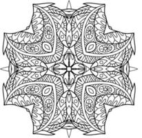 mandala abstracto para colorear libro vector