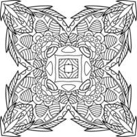 mandala abstracto para colorear libro vector