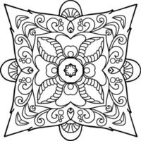 mandala abstracto para colorear libro vector