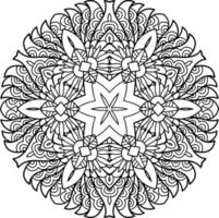 abstract mandala for colouring book vector