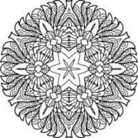 mandala abstracto para colorear libro vector