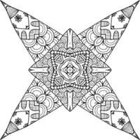 abstract mandala for colouring book vector