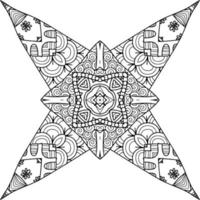 mandala abstracto para colorear libro vector