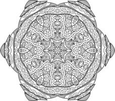 mandala abstracto para colorear libro vector