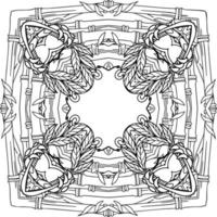 abstract mandala for colouring book vector