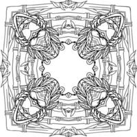 mandala abstracto para colorear libro vector