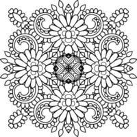 abstract mandala for colouring book vector