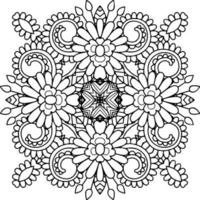 abstract mandala for colouring book vector