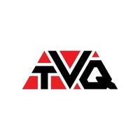 diseño de logotipo de letra triangular tvq con forma de triángulo. monograma de diseño de logotipo de triángulo tvq. plantilla de logotipo de vector de triángulo tvq con color rojo. logo triangular tvq logo simple, elegante y lujoso. tvq