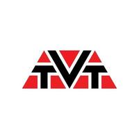 TVT triangle letter logo design with triangle shape. TVT triangle logo design monogram. TVT triangle vector logo template with red color. TVT triangular logo Simple, Elegant, and Luxurious Logo. TVT
