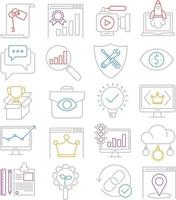 Thin Line Icons Set of Search Engine Optimization icons, Simple Mono Line Pictogram Pack, Vector Logo Concept, Web Graphic. Vector icons.