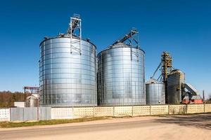 agro-processing plant for processing and silos for drying cleaning and storage of agricultural products, flour, cereals and grain photo