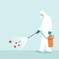 biohazard cleaning vector illustration