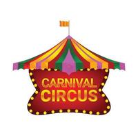 Circus funfair of carnival invitation background vector