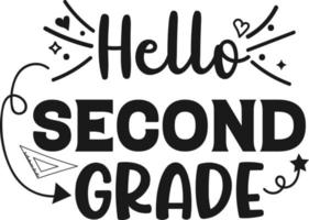 Hello second grade vector