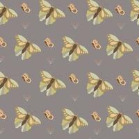 seamless pattern with cute butterfly background vector