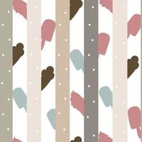 seamless pattern with summer ice cream background vector