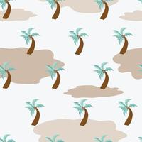 seamless pattern with cute summer beach background vector