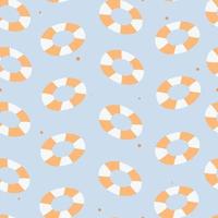 seamless pattern with cute summer beach background vector