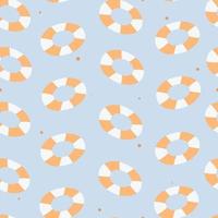 seamless pattern with cute summer beach background vector