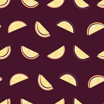 seamless pattern with summer citrus background vector