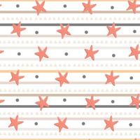 seamless pattern with cute summer beach background vector
