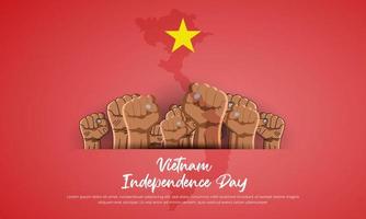 Vietnam independence day background design template vector