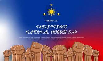 Philippines heroes day background design template vector