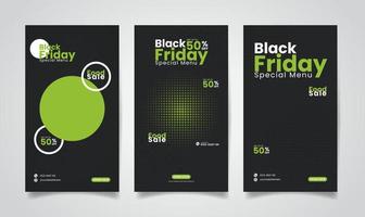 black friday food sale web template banner for social media and web vector