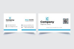 Modern, simple, unique white business card design vector