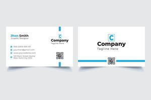 Modern, simple, unique white business card design vector