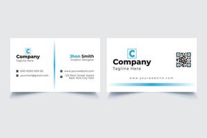 Modern, simple, unique white business card design vector