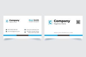 Modern, simple, unique white business card design vector