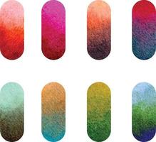 Set of Eight Oval Shape Water Color Gradient Collection vector