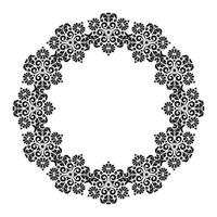 Elegant floral round ornament.Mehndi pattern. For the design of wall, menus, wedding invitations or labels, for laser cutting, marquetry. Digital graphics. Black and white. vector