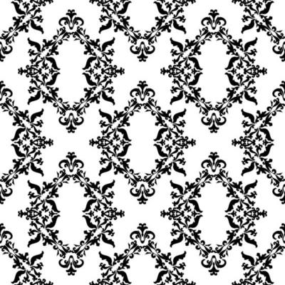 Vector classic oriental ornament. Seamless abstract damask background with antique elements. Black and white. For fabric, wallpaper, tiles or packaging.