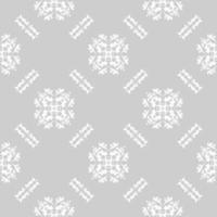 Seamless damask white pattern on gray background. Modern arabic pattern. Vector pattern with ornament. Background, wallpaper, wrapping, textile template.