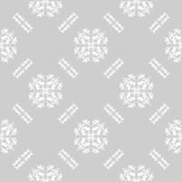 Seamless damask white pattern on gray background. Modern arabic pattern. Vector pattern with ornament. Background, wallpaper, wrapping, textile template.