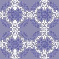 Vintage ornament with floral elements. Seamless vector Victorian background. Lilac and white. Ornament for fabric, wallpaper, tiles or packaging.