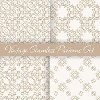 A set of seamless vintage patterns. Damascus style vector texture. For textiles, wallpaper, tiles or packaging.