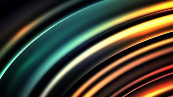 Abstract modern technology glowing neon colors lighting fluid flowing motion on dark background vector