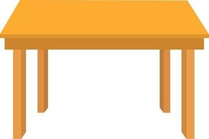 wooden table on white background. brown simple table sign. table with four legs symbol. flat style. vector