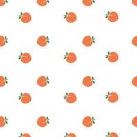 peaches seamless pattern. peach dessert on white background. apricot fruit icon seamless pattern wallpaper. vector