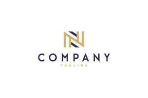 N Logo Modern Monogram add monoline vector