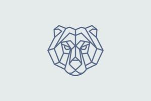 geometric bear style vector