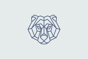 geometric bear style vector