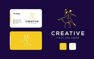 Creative dance Logo with abstract line design for your company vector