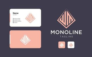 Creative letters WM monogram logo design for your company vector