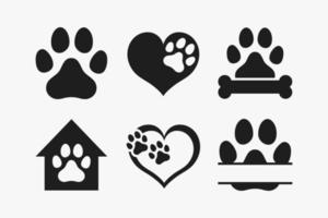 Pet Paws Animal Love Collection vector